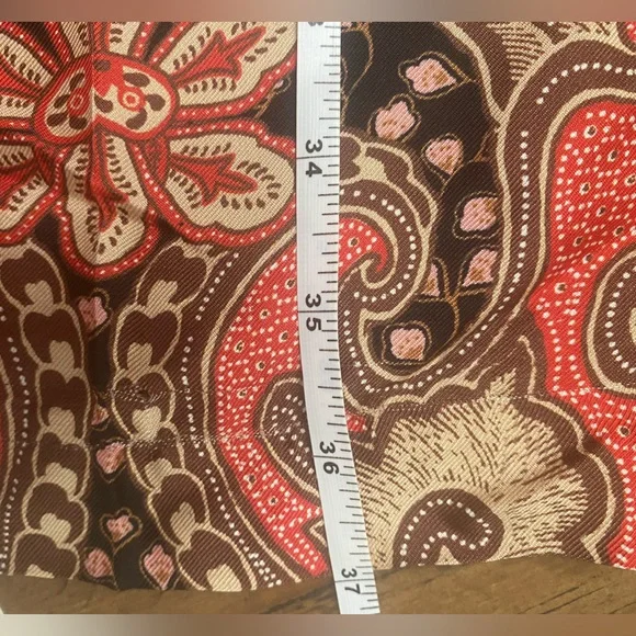 J. McLaughlin Brown and Pink Paisley pant - Picture 6 of 8